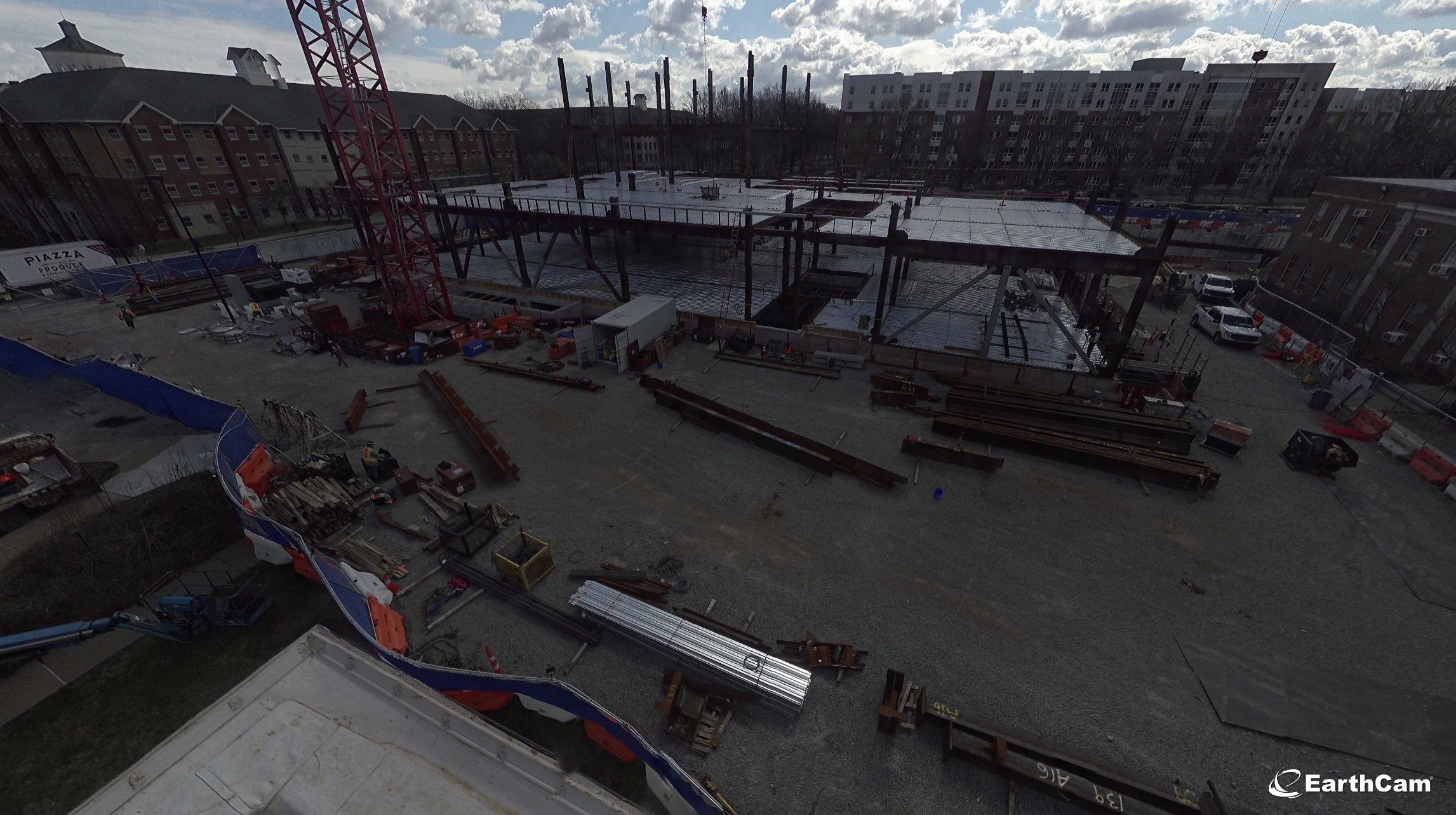 panoramic view of the health education building construction site