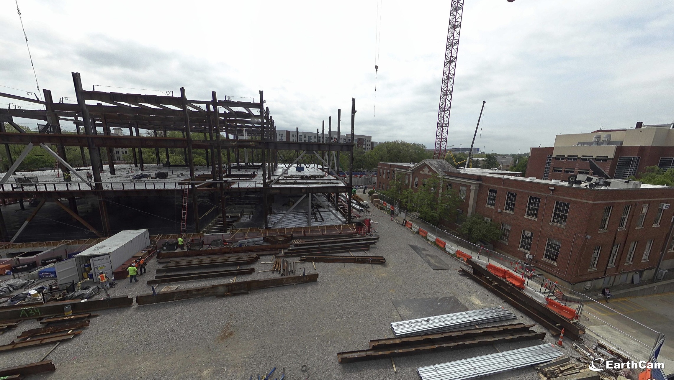 panoramic view of the health education building construction site