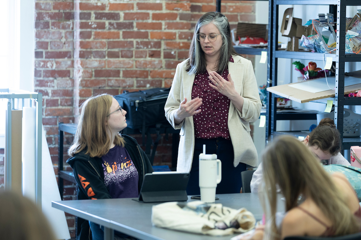 Jody Stokes-Casey teaches an art education class.