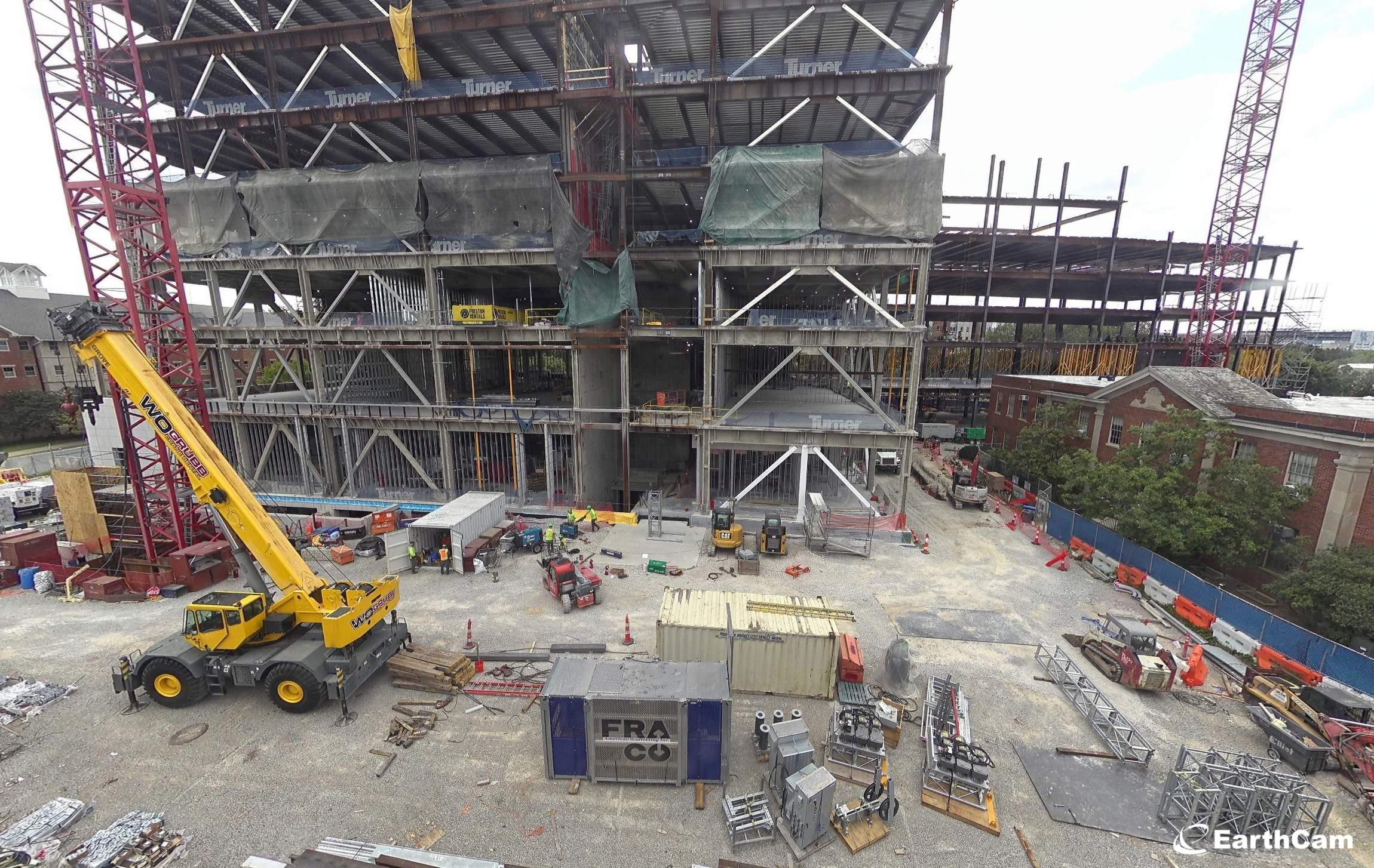 panoramic view of the health education building construction site