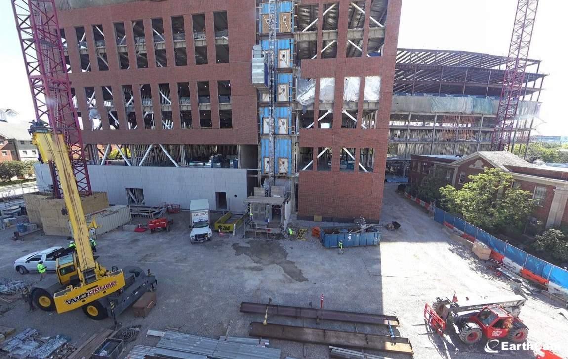 panoramic view of the health education building construction site