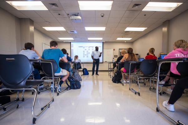This is a photo of a classroom at the University of Kentucky. 
