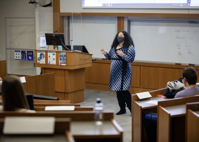 Professor teaching a class in Gatton College of Business and Economics