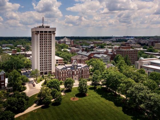 Photo of aerial view of campus