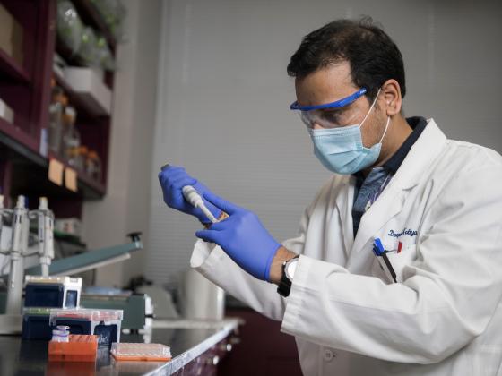 photo of researcher in a lab