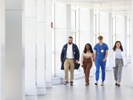 Photo of interprofessional health college students